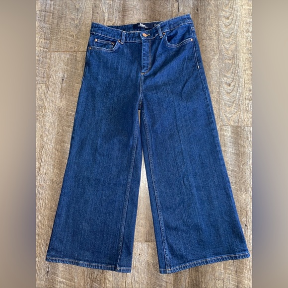 Boden Jeans Boden Crop Wide Leg Skimmer Jeans 8r Dark Denim Poshmark